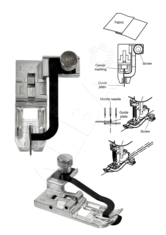 PIEDINO JANOME C/GUIDA CENTRALE X 1000CP   J-795819108
