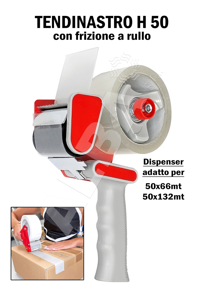 DISPENSER TENDINASTRO H50mm PER NASTRO ADESIVO IMBALLAGGIO STD