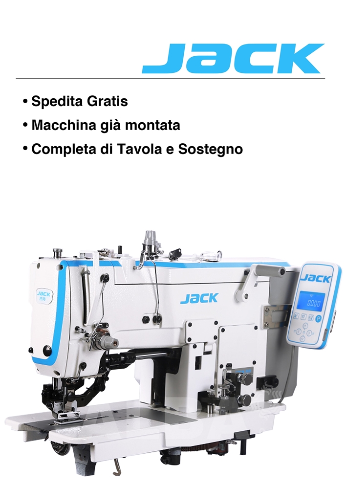 JACK 781G MACCHINA ASOLATRICE MECCANICA PANNELLO LCD AVANZATO