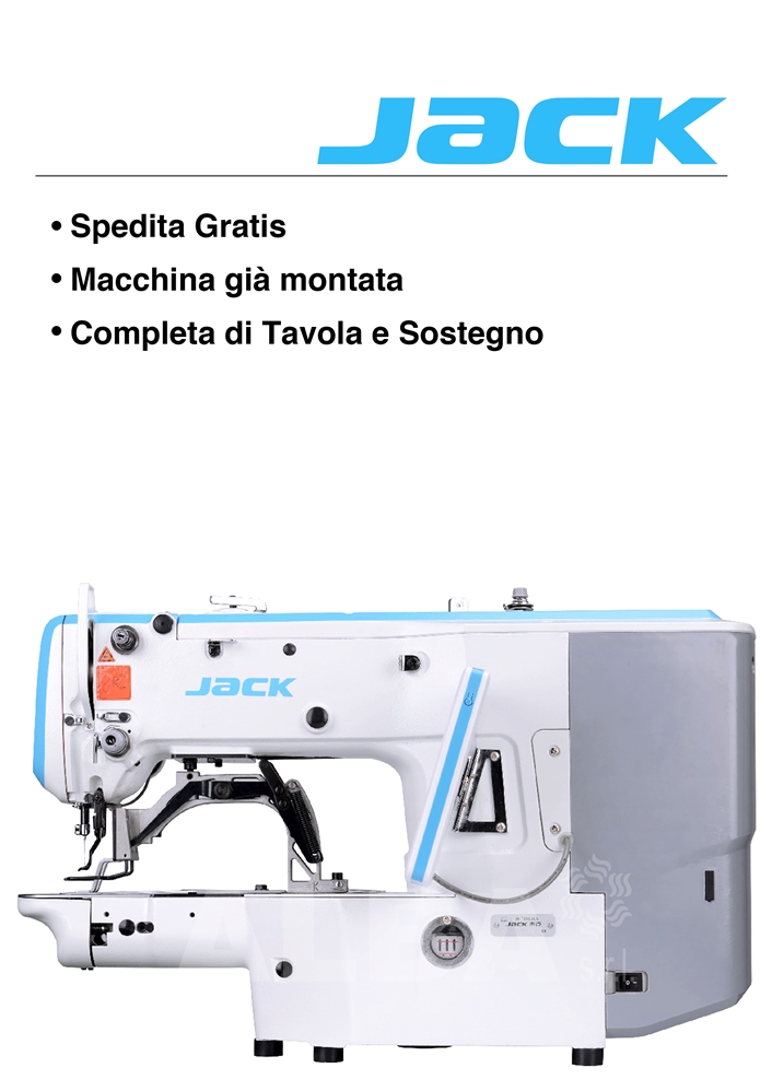 JACK 1903GSK-D MACCHINA ELETTRONICA ATTACCABOTTONI + TRAVETTA
