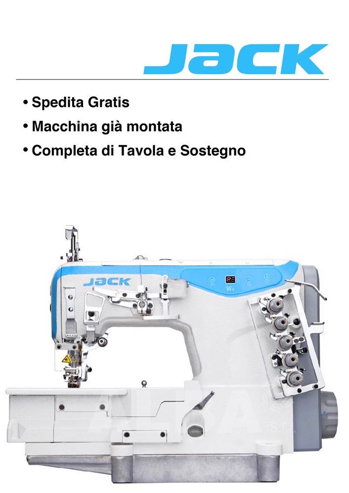 JACK W4-D-02BBX356/F/H MACCHINA COLLARETTO 3 AGHI SENZA RASAFILO