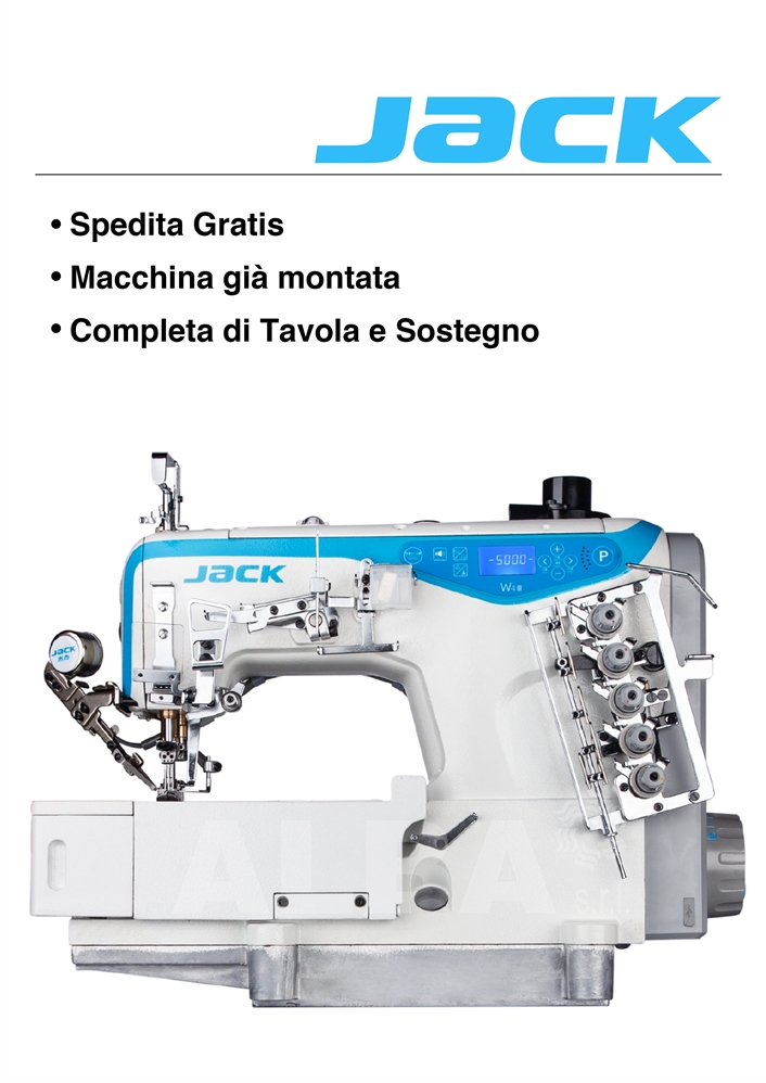JACK W4-UT-01GBX356 MACCHINA COPERTURA PIANA 3 AGHI CON RASAFILO