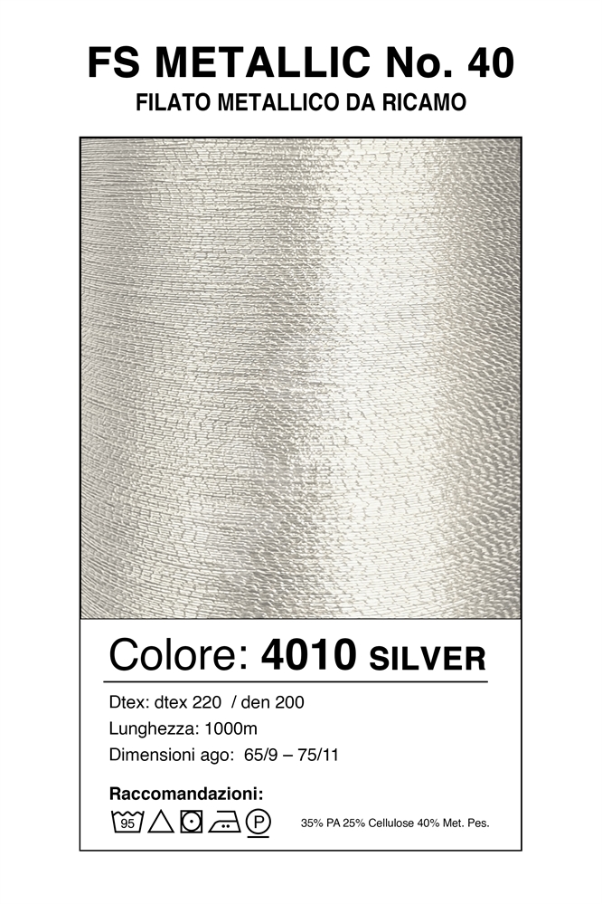 MADEIRA METALLIC FS40/1000 Col. 4010 SILVER