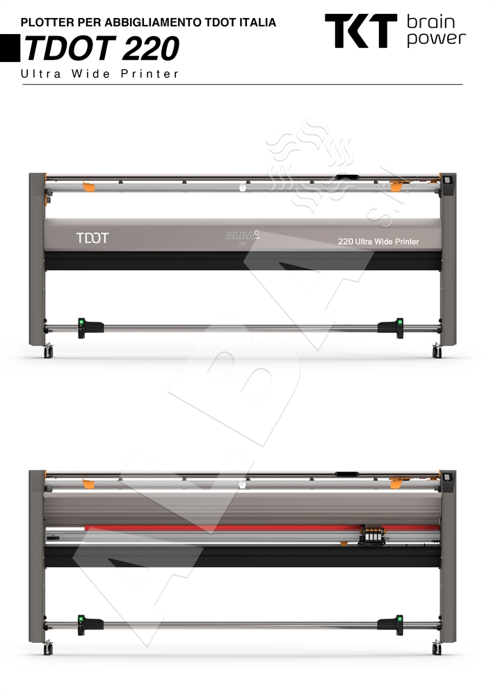PLOTTER PER ABBIGLIAMENTO TKT TDOT 220 - ETHERNET - 2 TESTINE