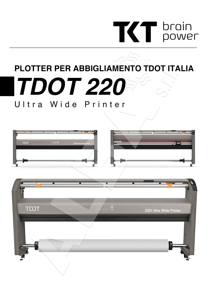 PLOTTER PER ABBIGLIAMENTO TKT TDOT 220 - ETHERNET - 2 TESTINE
