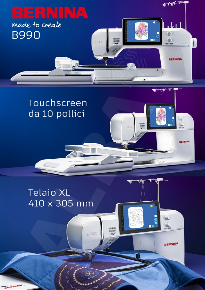 BERNINA B990 MACCHINA PER CUCIRE E RICAMARE CON UNITA' RICAMO XL
