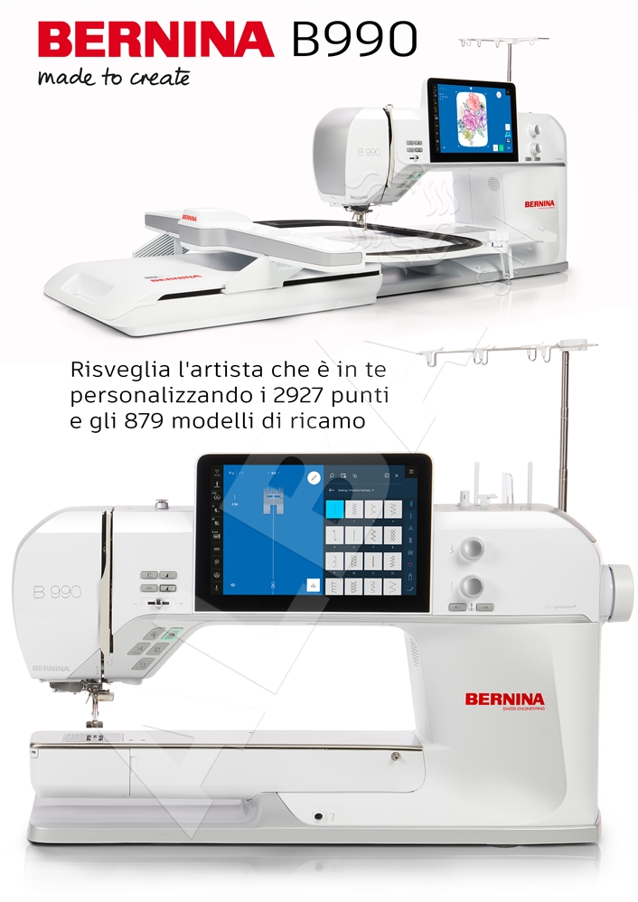 BERNINA B990 MACCHINA PER CUCIRE E RICAMARE CON UNITA' RICAMO XL