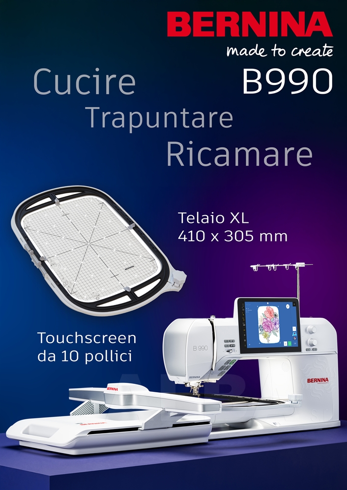 BERNINA B990 MACCHINA PER CUCIRE E RICAMARE CON UNITA' RICAMO XL