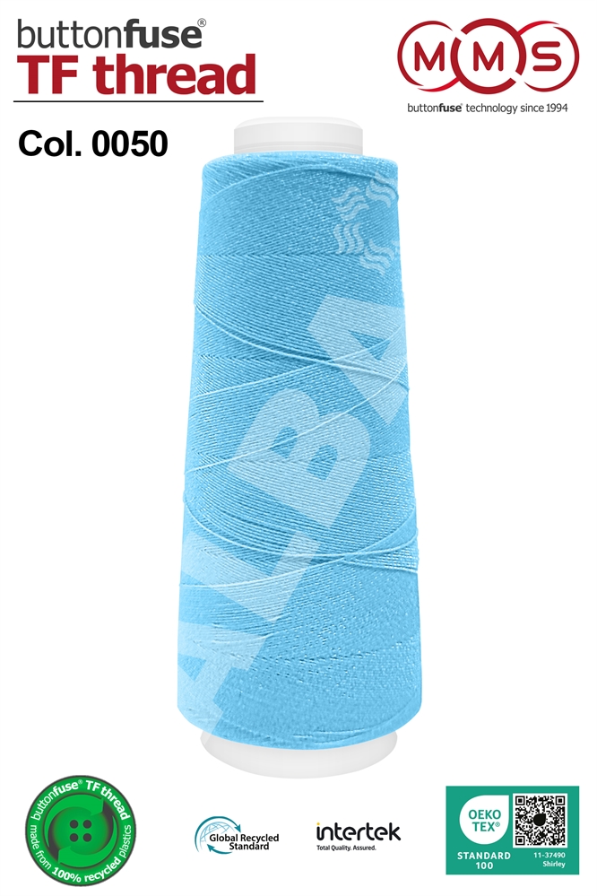 FILATO MMS BUTTON FUSE 260MT COL.0050 TERMOFUSIBILE CELESTE BLU