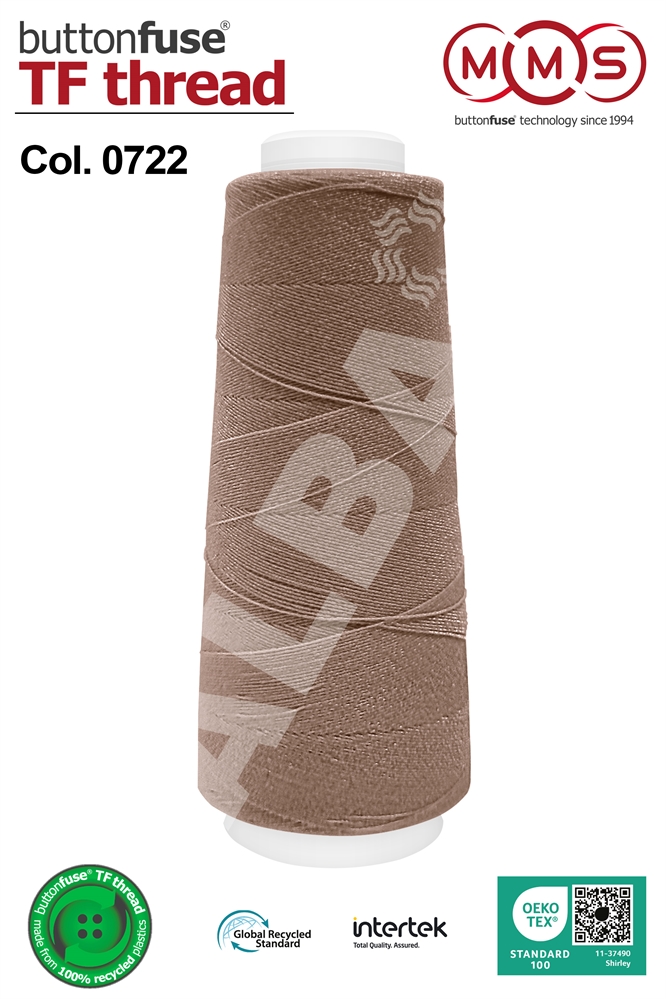 FILATO MMS BUTTON FUSE 260MT COL.0722 TERMOFUSIBILE MARRONE