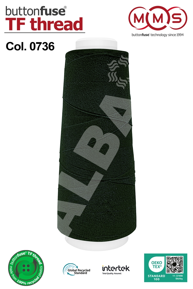 FILATO MMS BUTTON FUSE 260MT COL.0736 TERMOFUSIBILE VERDE SCURO