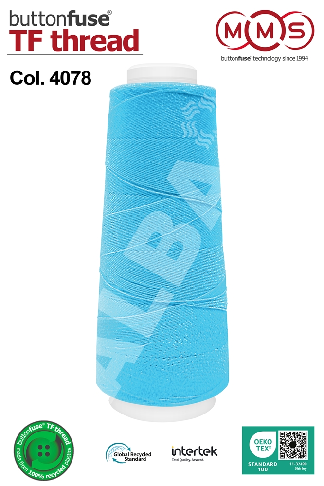 FILATO MMS BUTTON FUSE 260MT COL.4078 TERMOFUSIBILE CELESTE BLU
