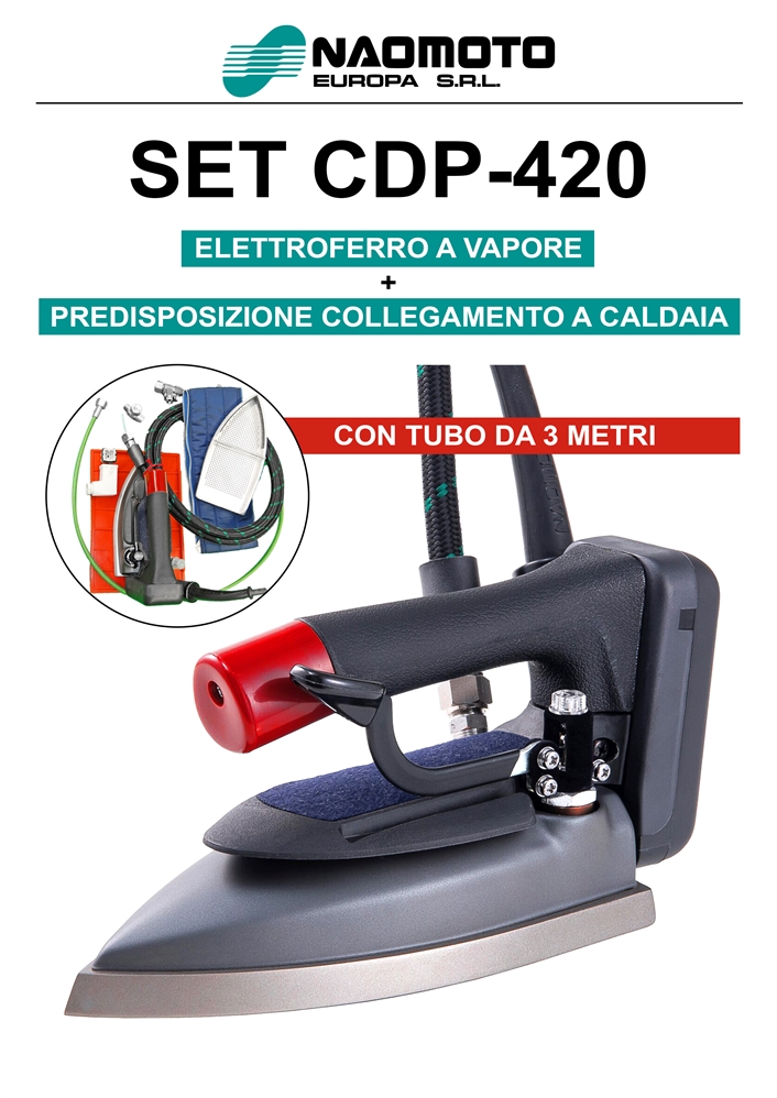 SET NAOMOTO CDP-420 ELETTROFERRO A VAPORE + COLLEGAMENTO CALDAIA