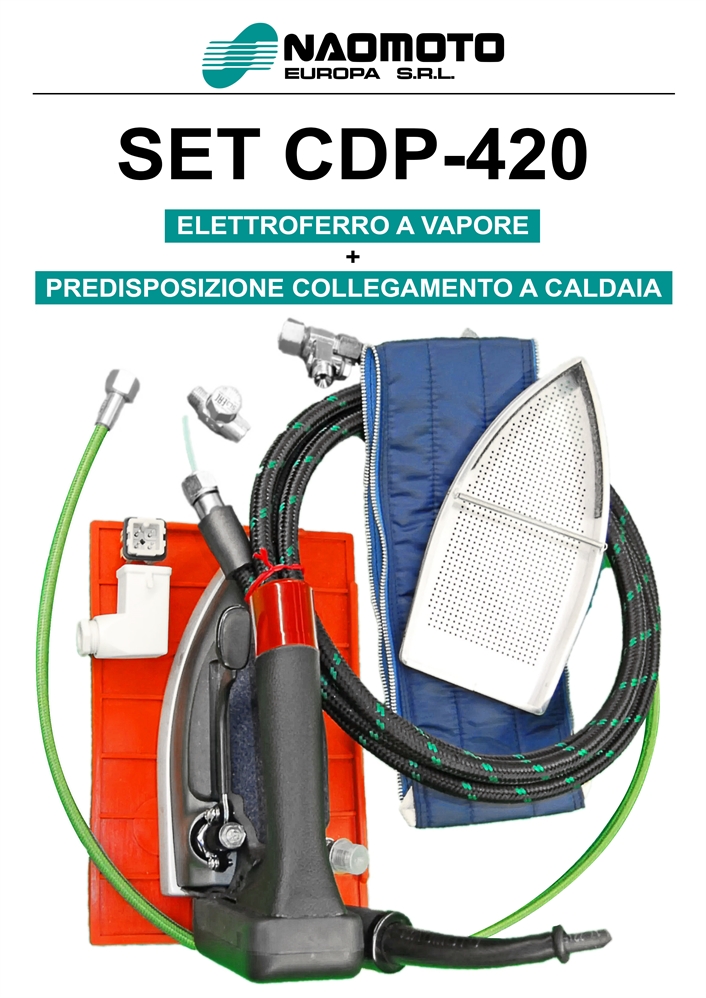 SET NAOMOTO CDP-420 ELETTROFERRO A VAPORE + COLLEGAMENTO CALDAIA