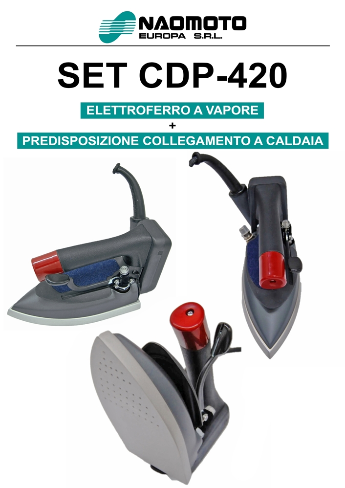 SET NAOMOTO CDP-420 ELETTROFERRO A VAPORE + COLLEGAMENTO CALDAIA