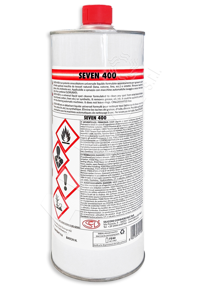 SMACCHIATORE LIQUIDO SEVEN 400 SPOT CLEANER PER TESSUTI - LT.1