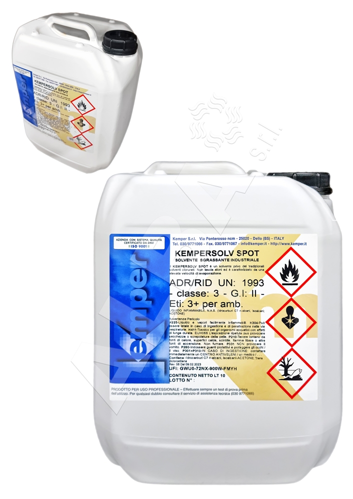 SMACCHIATORE LIQUIDO KEMPERSOLV SPOT SOLVENTE SGRASSANTE