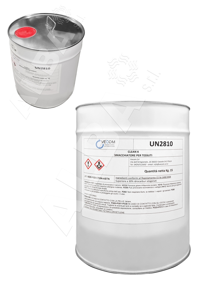 SMACCHIATORE PER TESSUTI CLEAN K - LATTINA DA KG.15