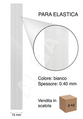 PARA POWER GOMMA ELASTICA BIANCO MM 0,4X15