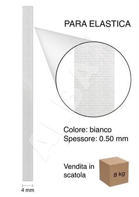 PARA POWER GOMMA ELASTICA BIANCO MM 0,5X04