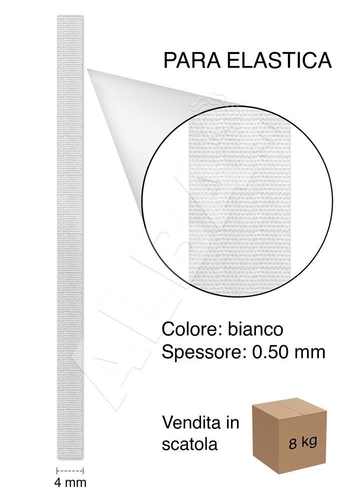 PARA POWER GOMMA ELASTICA BIANCO MM 0,5X04