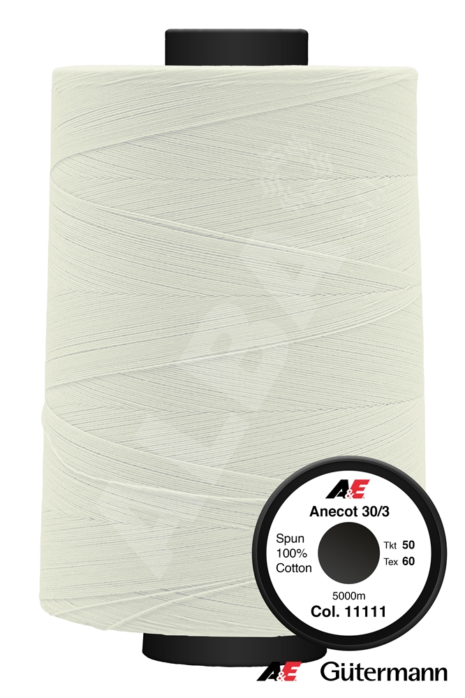A&E ANECOT 30/3 5000MT OFF WHITE COL.11111 100%COTONE