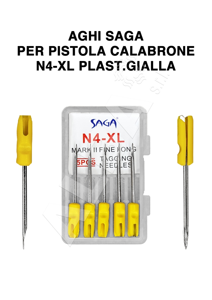 AGHI SAGA AG60XL N4-XL MARK2 FINE-LUNGO PLASTICA GIALLA CONF.5PZ